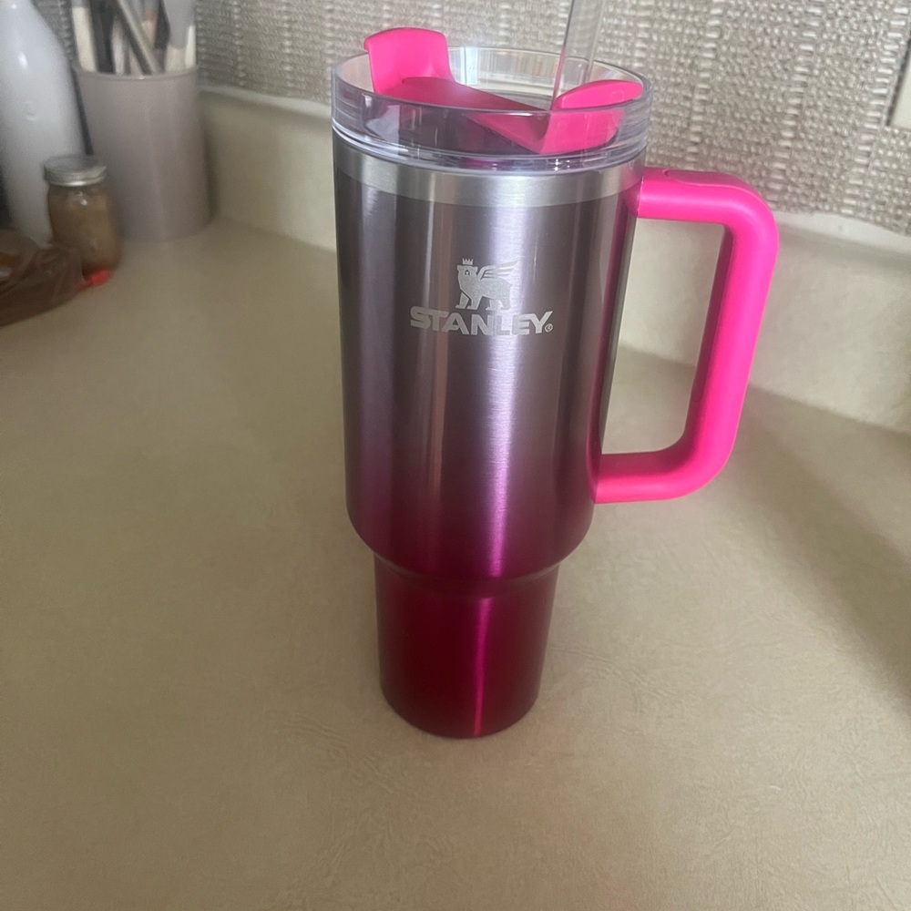 Stanley Pink and Silver Tumbler 40 oz